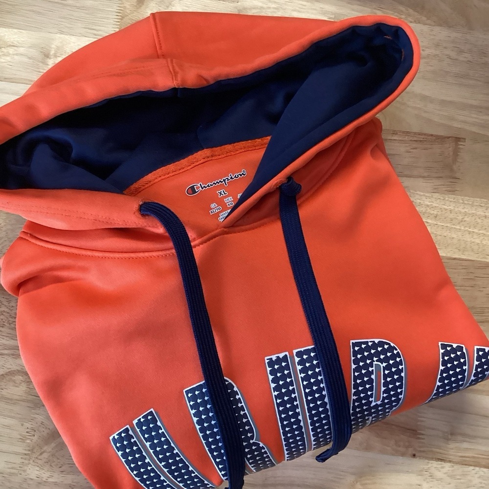 Mens  Champion Auburn Tigers Hoodie Orange XL‎